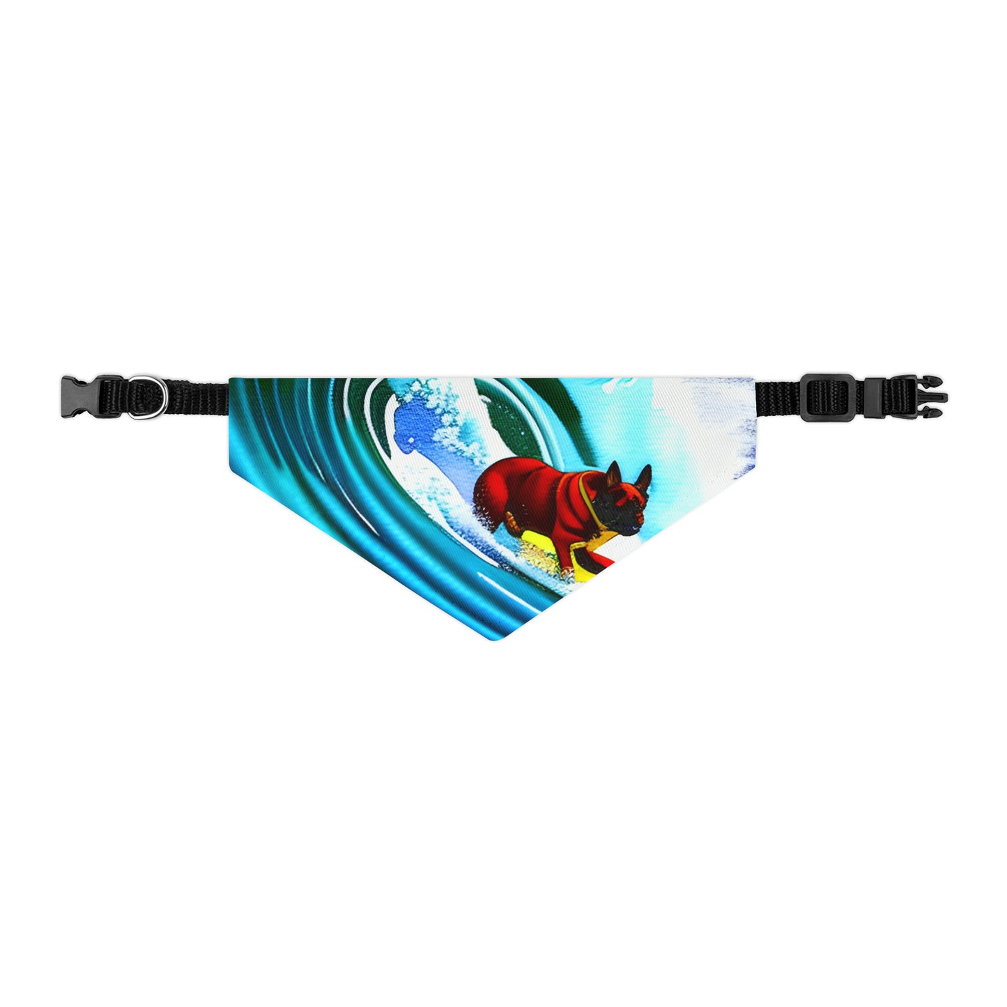 Surfing Frenchie Pet Bandana Collar