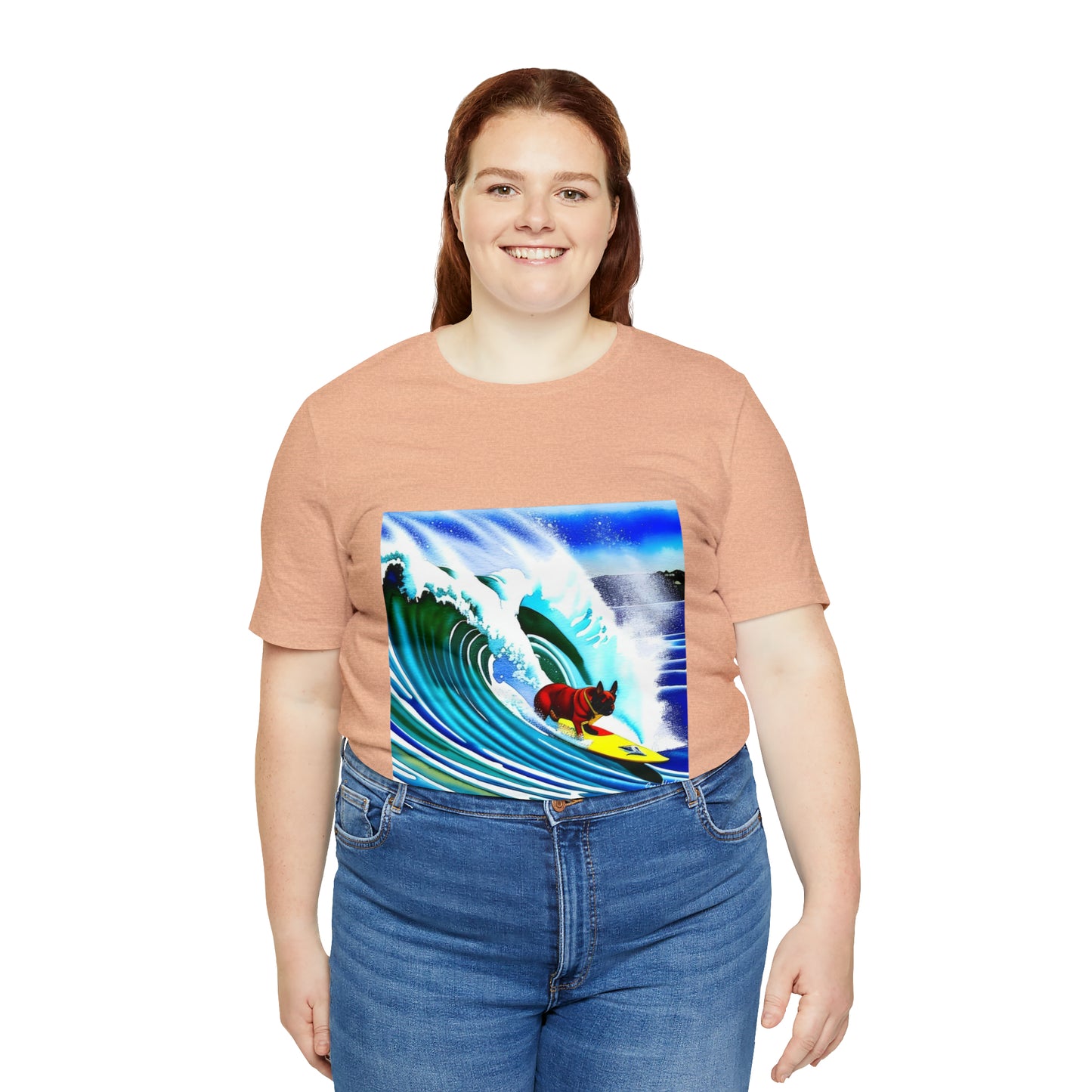 Surfing Frenchie Unisex Jersey Short Sleeve Tee