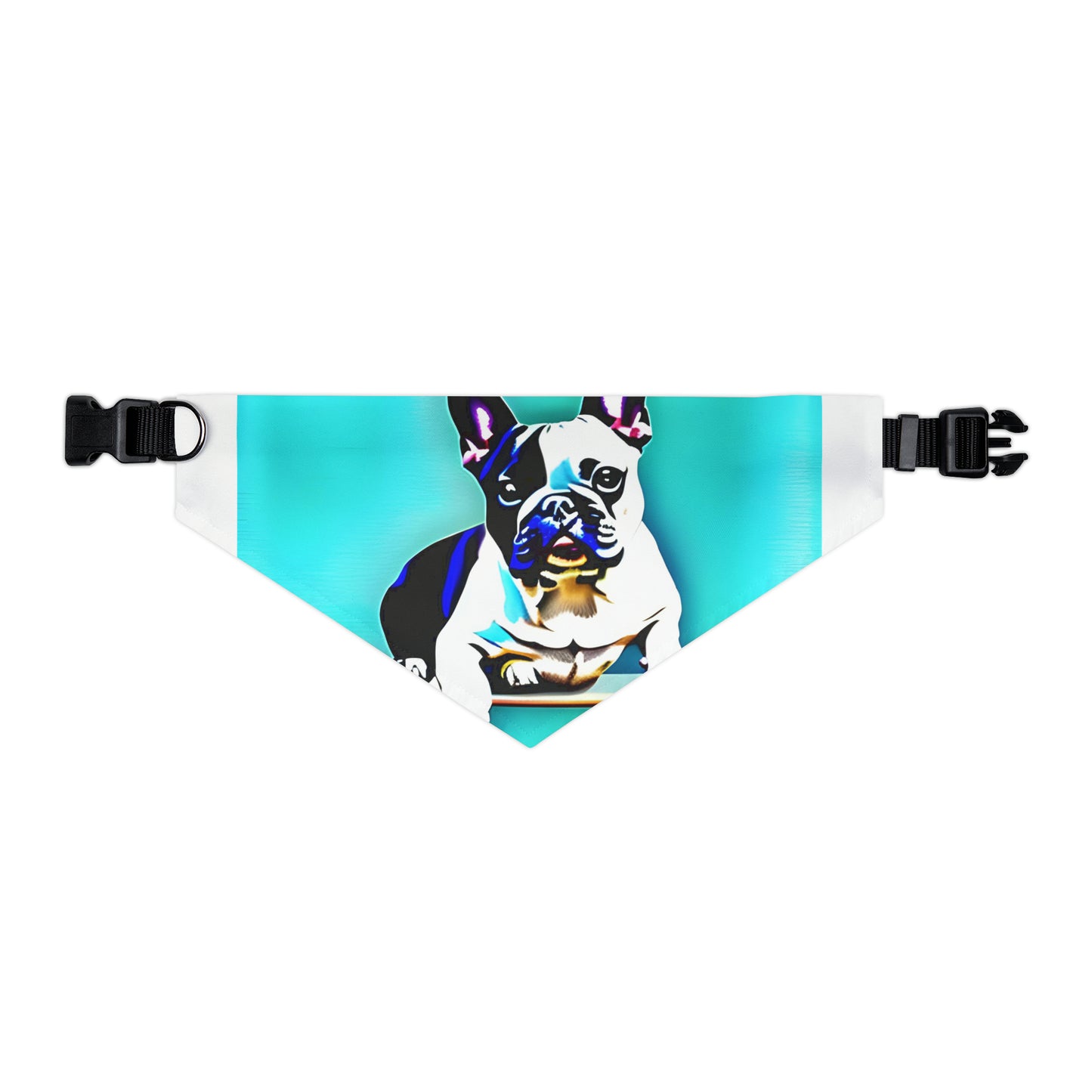 Frenchie on a Skateboard Pet Bandana Collar