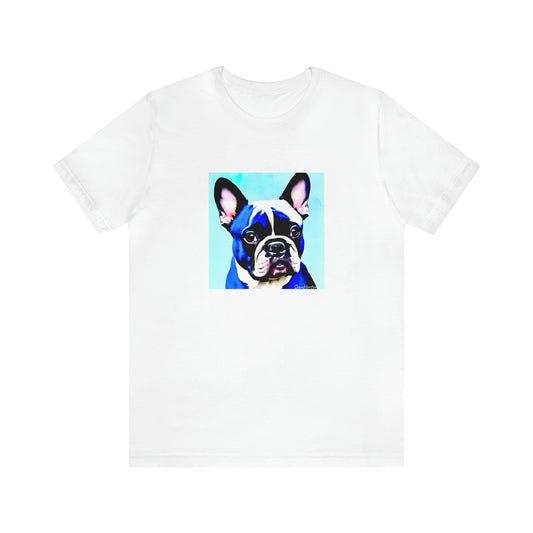 Blue Frenchie Unisex Jersey Short Sleeve Tee