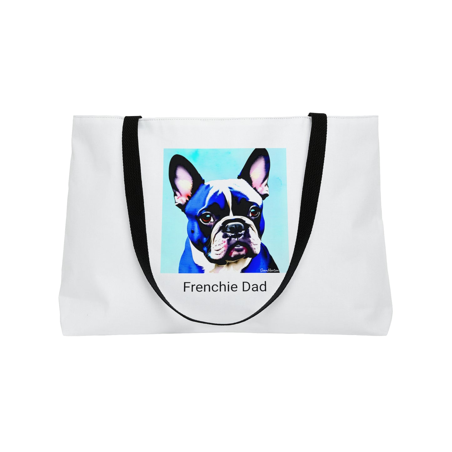 Blue Frenchie/Frenchie Dad Weekender Tote Bag