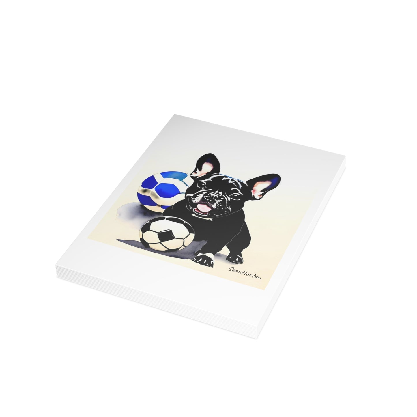 Frenchie with a Soccer Ball Postcard Bundles (envelopes included)