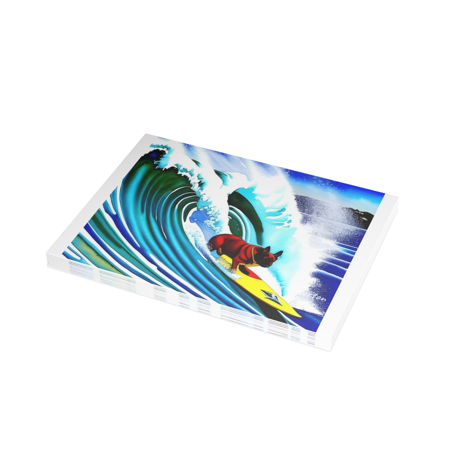 Surfing Frenchie Postcard Bundles (envelopes included)