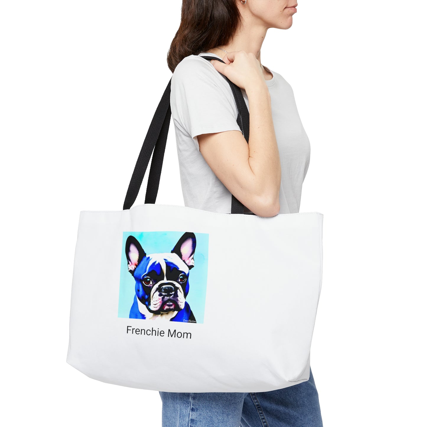 Blue Frenchie/Frenchie Mom Weekender Tote Bag