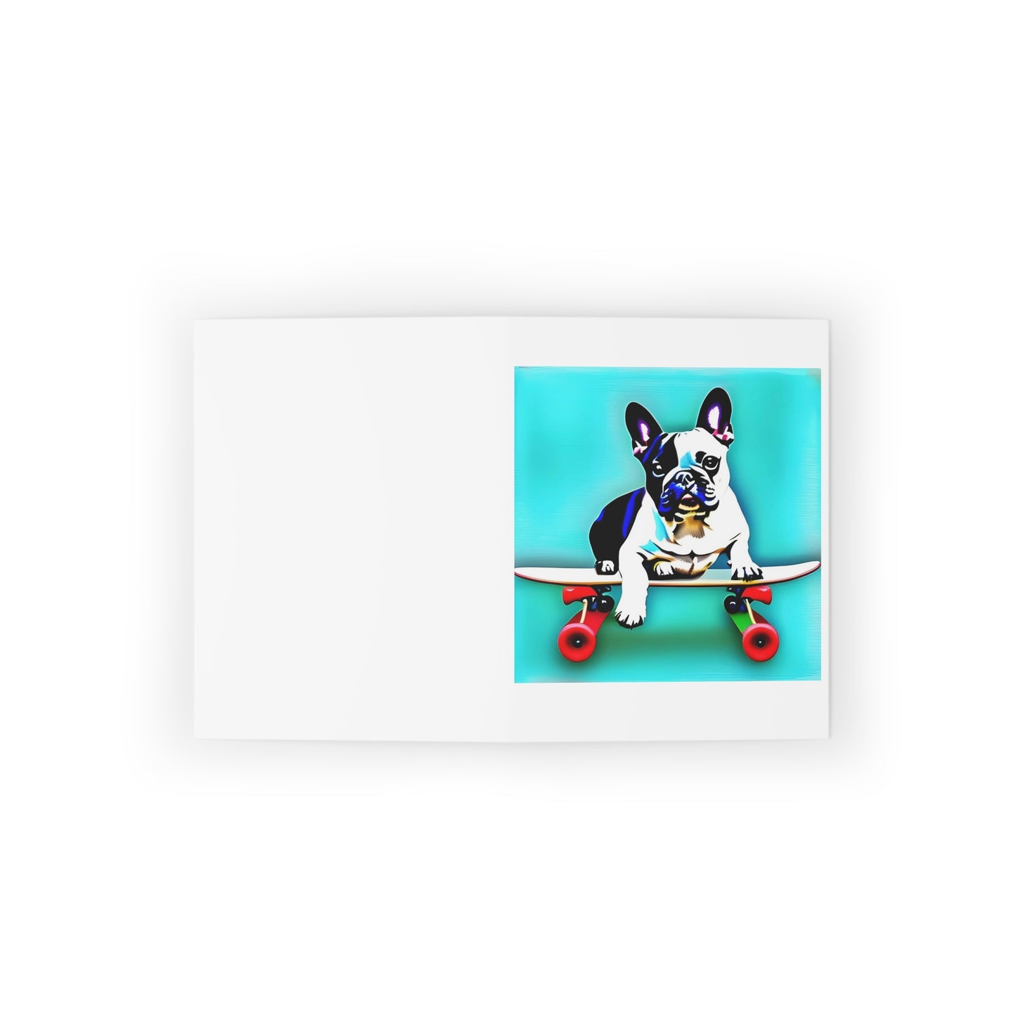 Frenchie on a Skateboard Greeting cards (8, 16, and 24 pcs)
