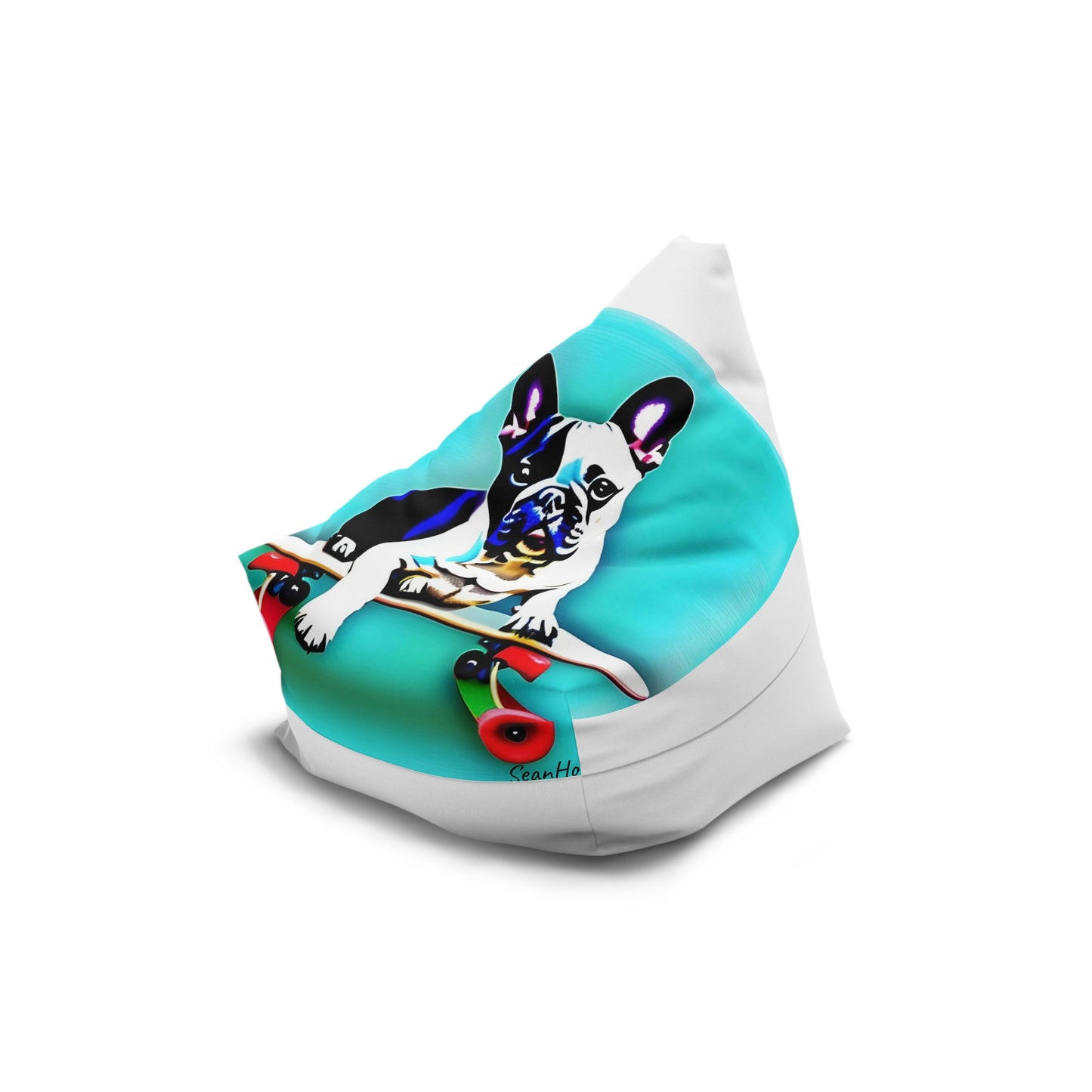 Frenchie on a Skateboard Bean Bag Chair Cover