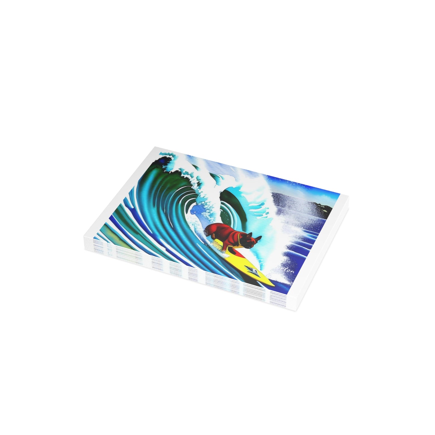 Surfing Frenchie Postcard Bundles (envelopes included)