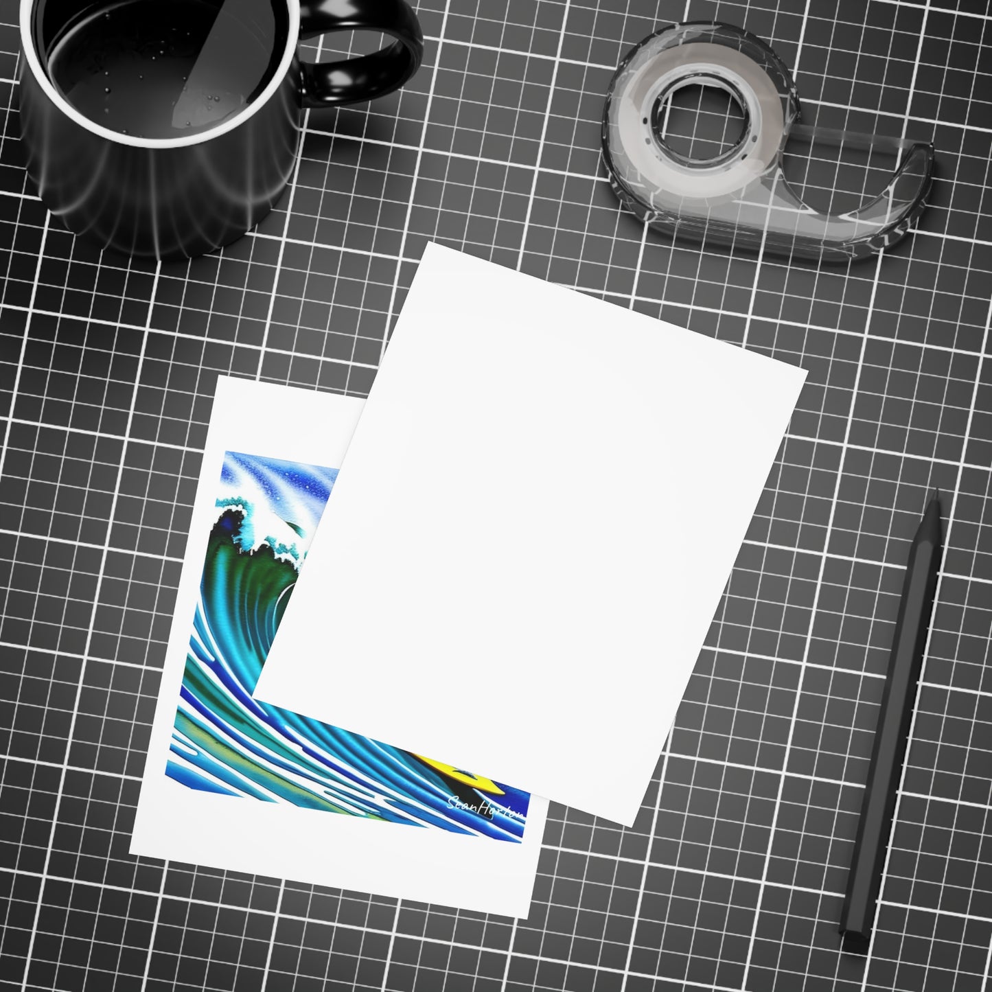 Surfing Frenchie Postcard Bundles (envelopes included)