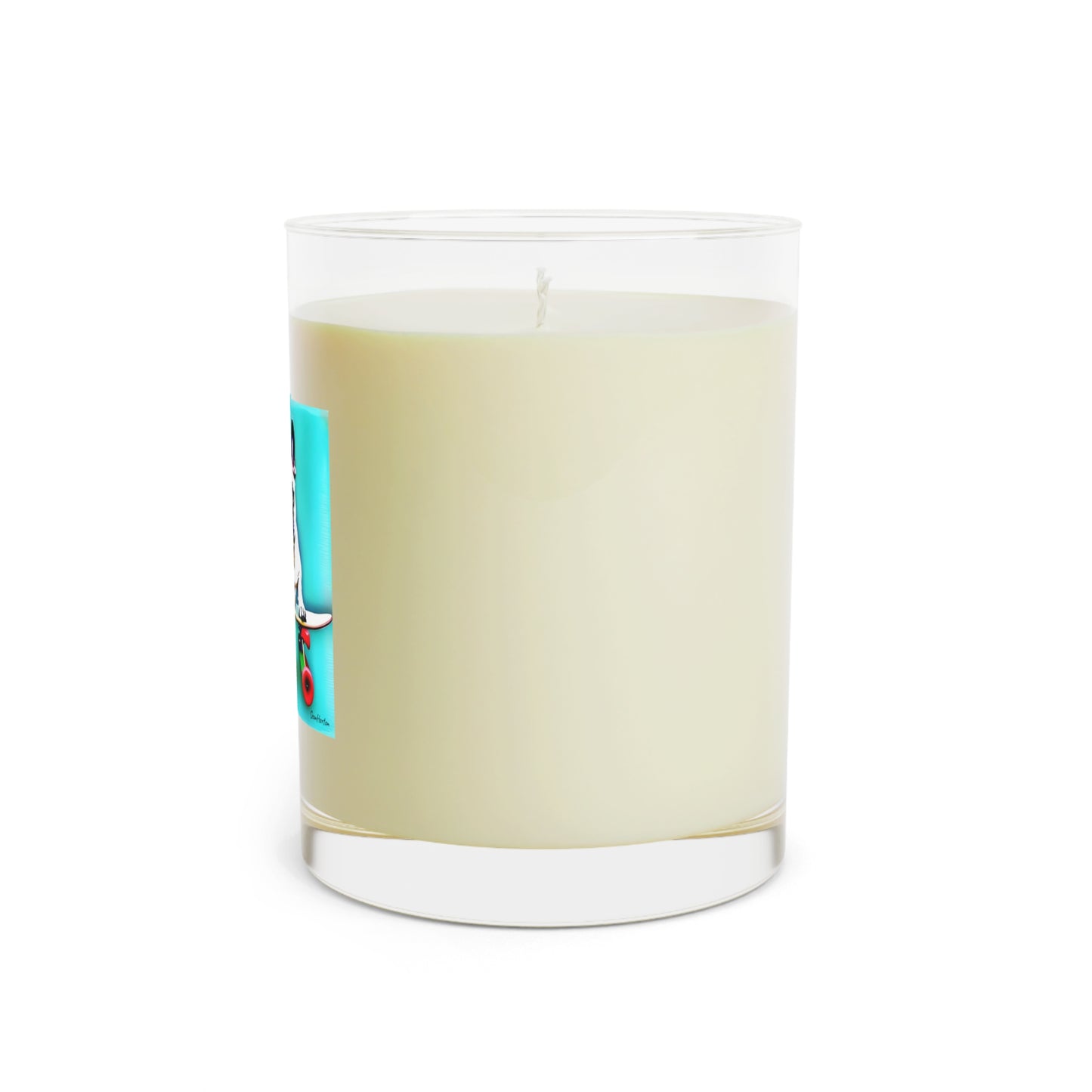 Frenchie on a Skateboard Scented Candle - Full Glass, 11oz