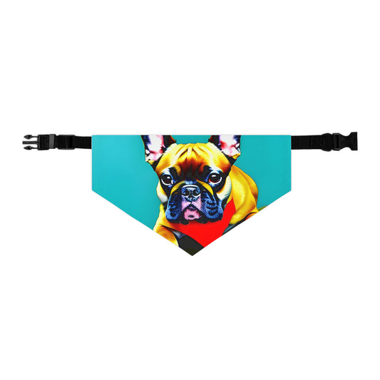 Frenchie on a Skateboard #2 Pet Bandana Collar