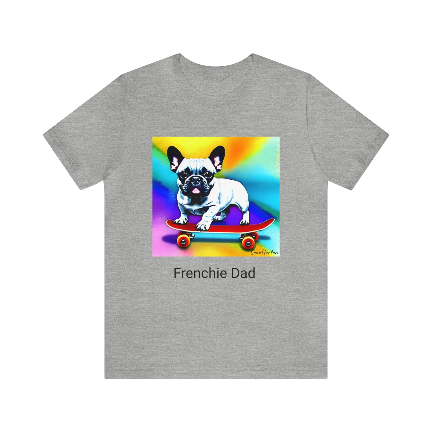 Frenchie on a Skateboard #3 Unisex Jersey Short Sleeve Tee