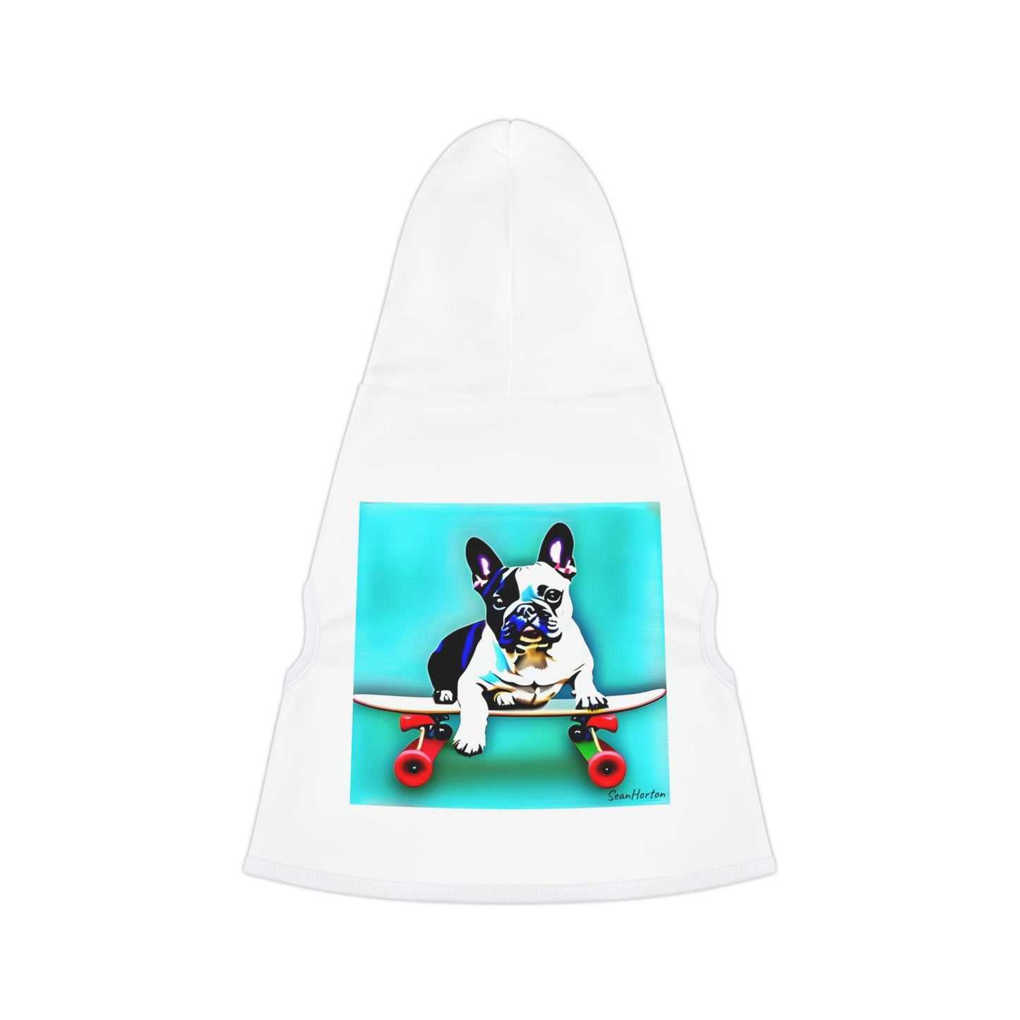 Frenchie on a Skateboard Pet Hoodie