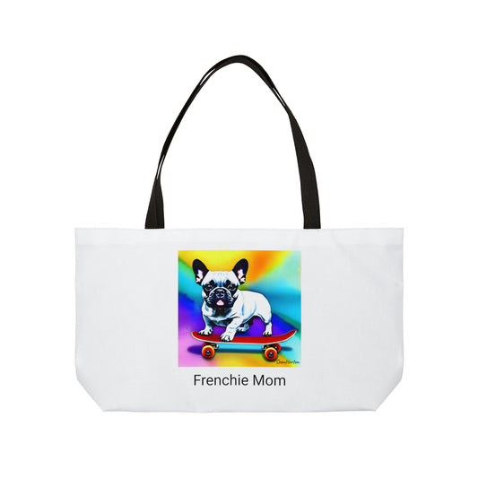 Frenchie on a Skateboard #3/Frenchie Mom Weekender Tote Bag