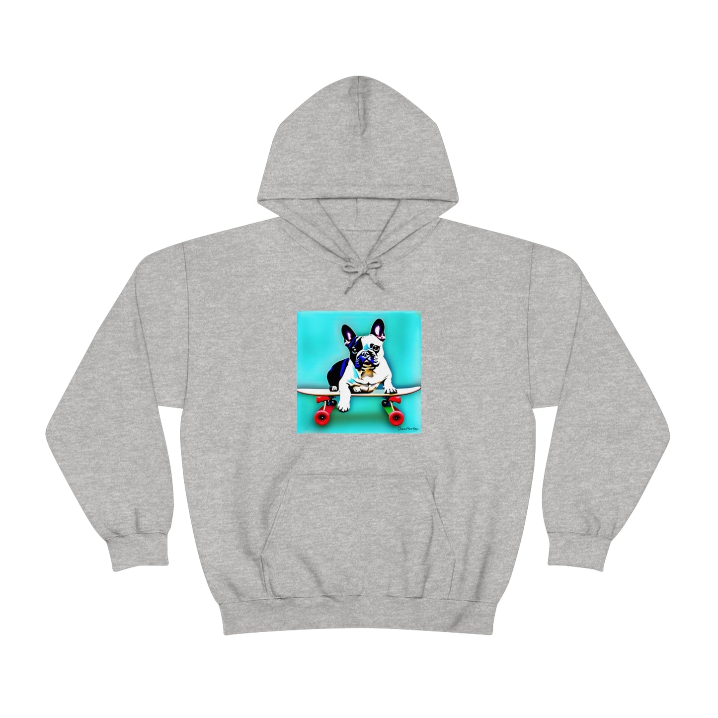 Frenchie on a Skateboard Unisex Heavy Blend™ Hooded Sweatshirt
