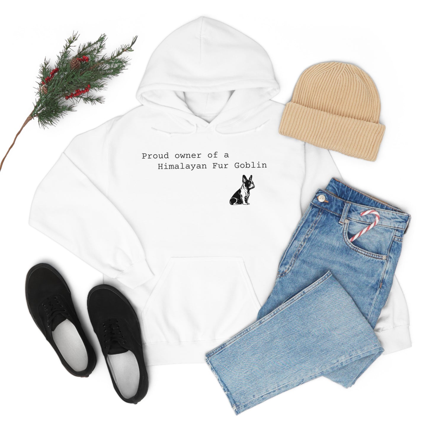 Himalayan Fur Goblin/French Bulldog Unisex Heavy Blend™ Hooded Sweatshirt