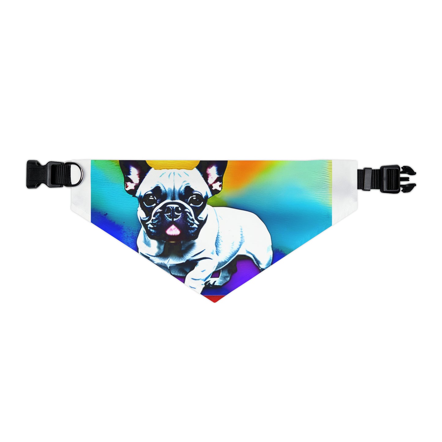 Frenchie on a Skateboard #3 Pet Bandana Collar
