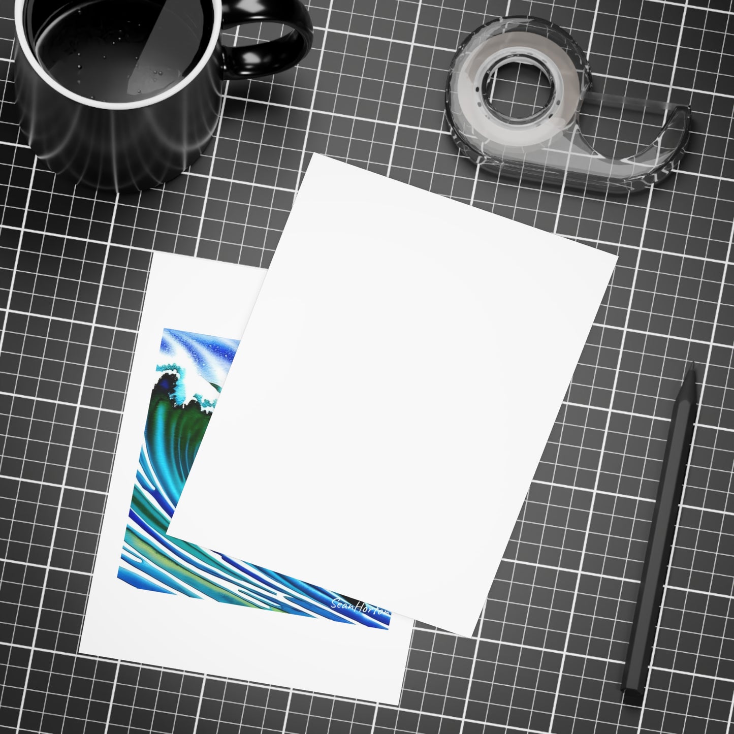Surfing Frenchie Postcard Bundles (envelopes included)