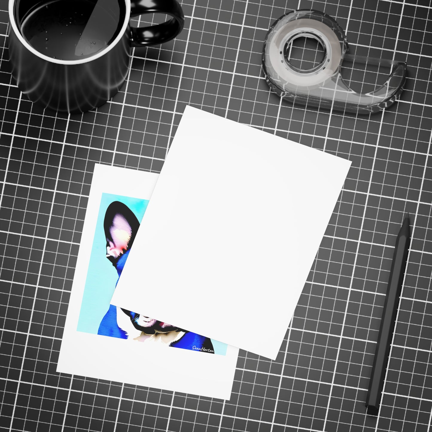 Blue Frenchie Postcard Bundles (envelopes included)
