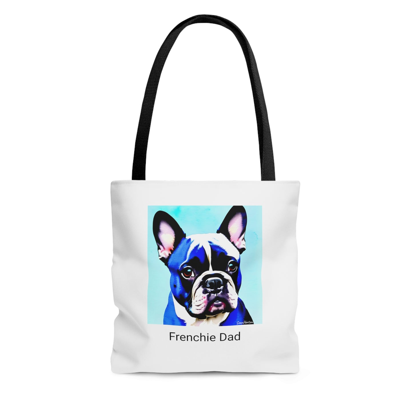 Blue Frenchie/Frenchie Dad Tote Bag (AOP)