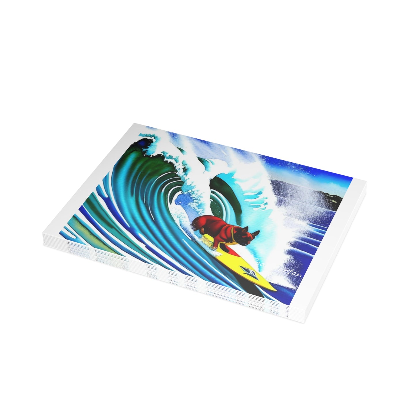 Surfing Frenchie Postcard Bundles (envelopes included)