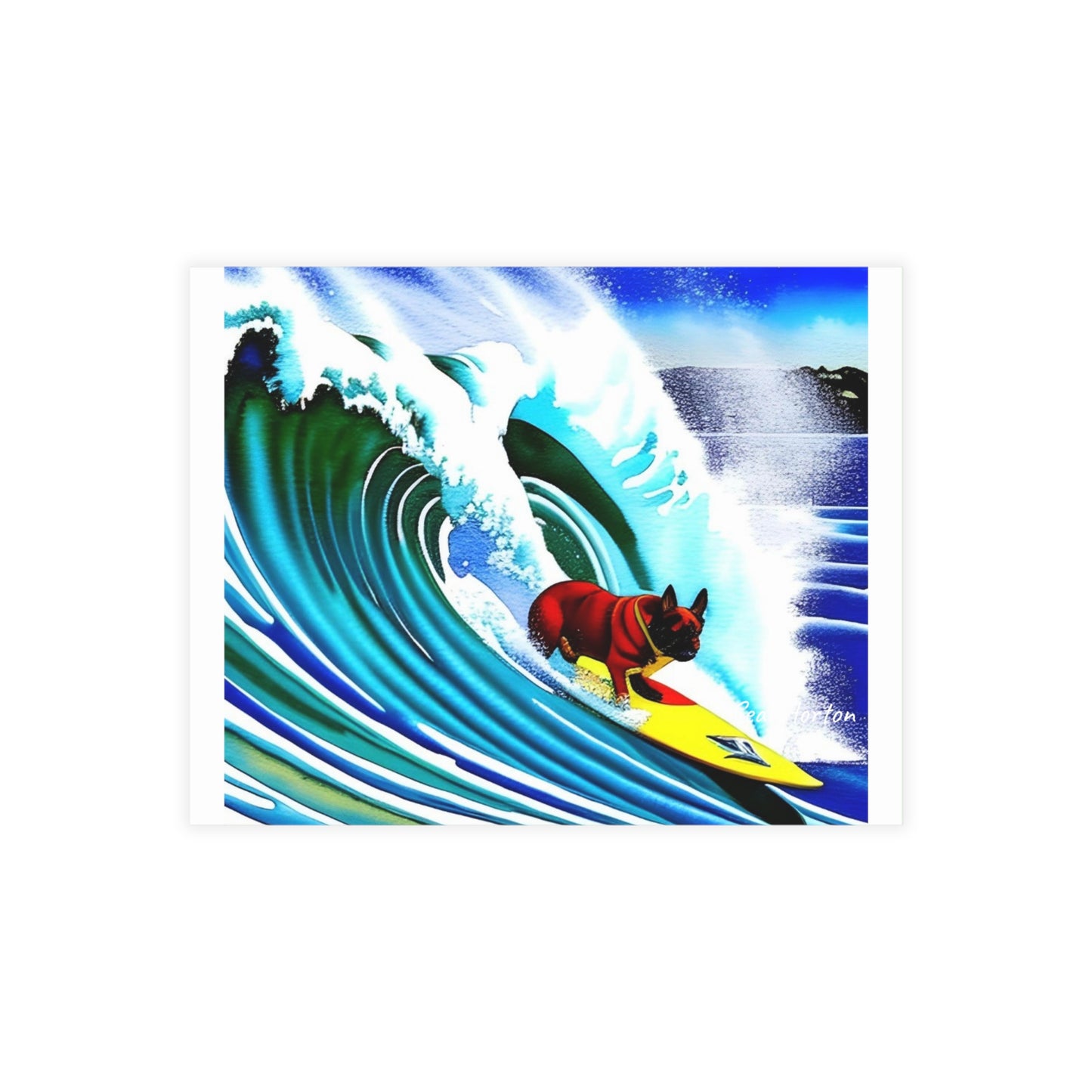 Surfing Frenchie Postcard Bundles (envelopes included)