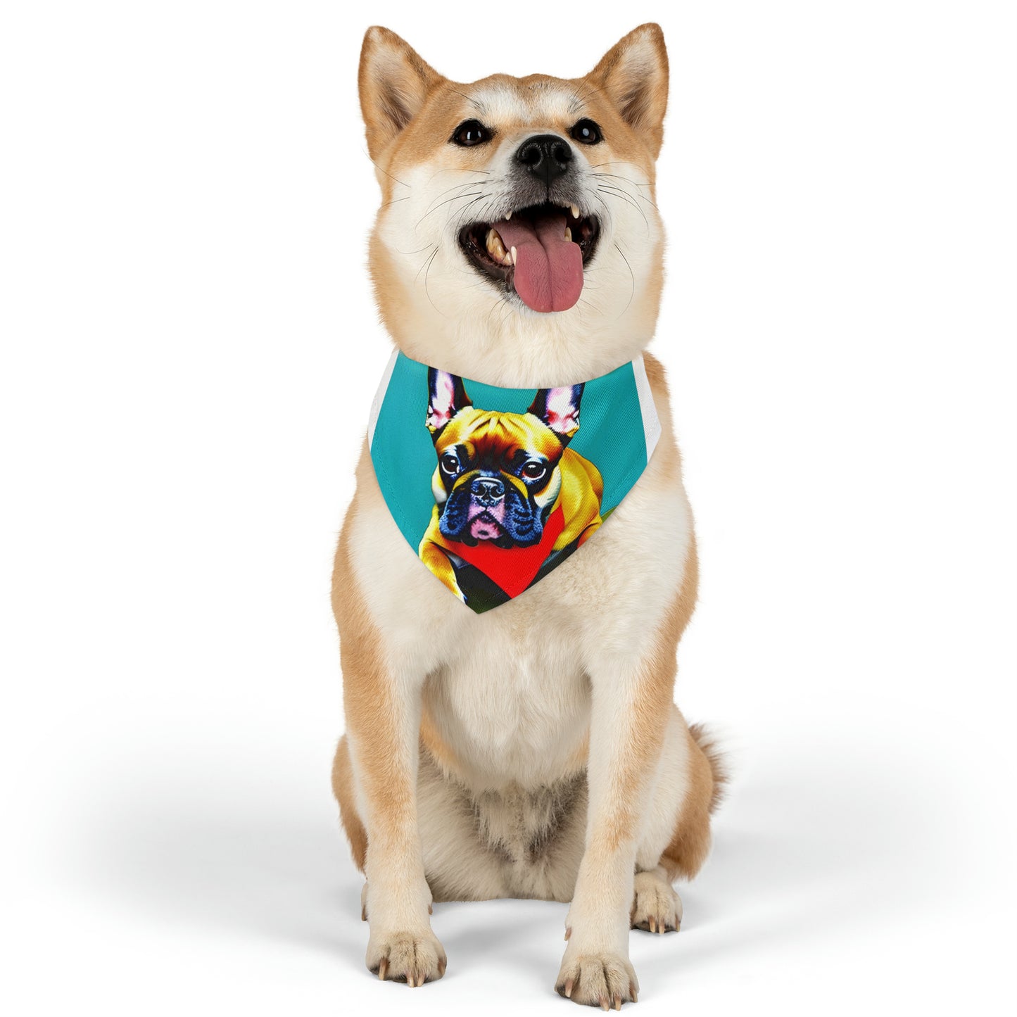 Frenchie on a Skateboard #2 Pet Bandana Collar