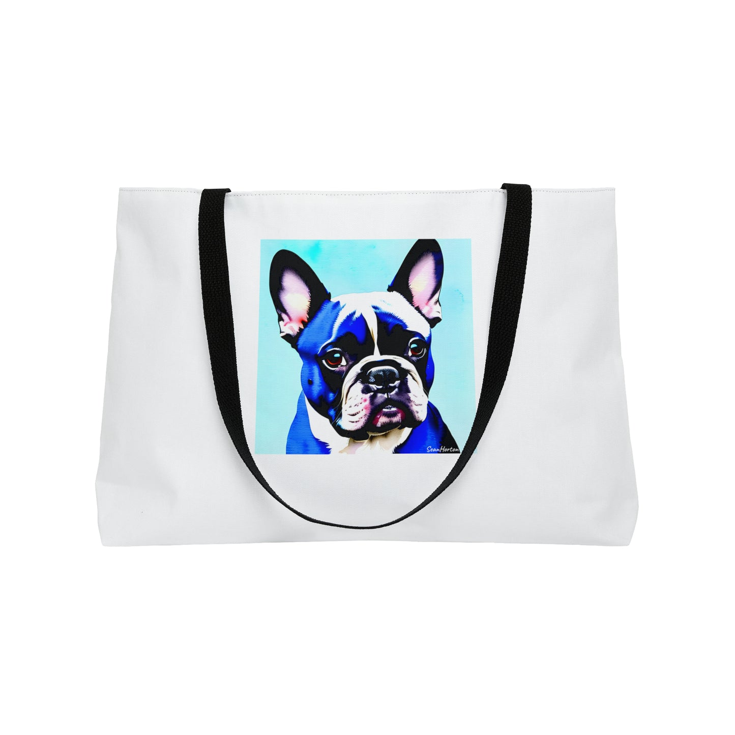 Blue Frenchie Weekender Tote Bag