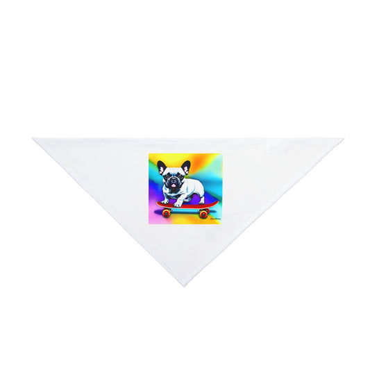 Frenchie on a Skateboard #3 Pet Bandana