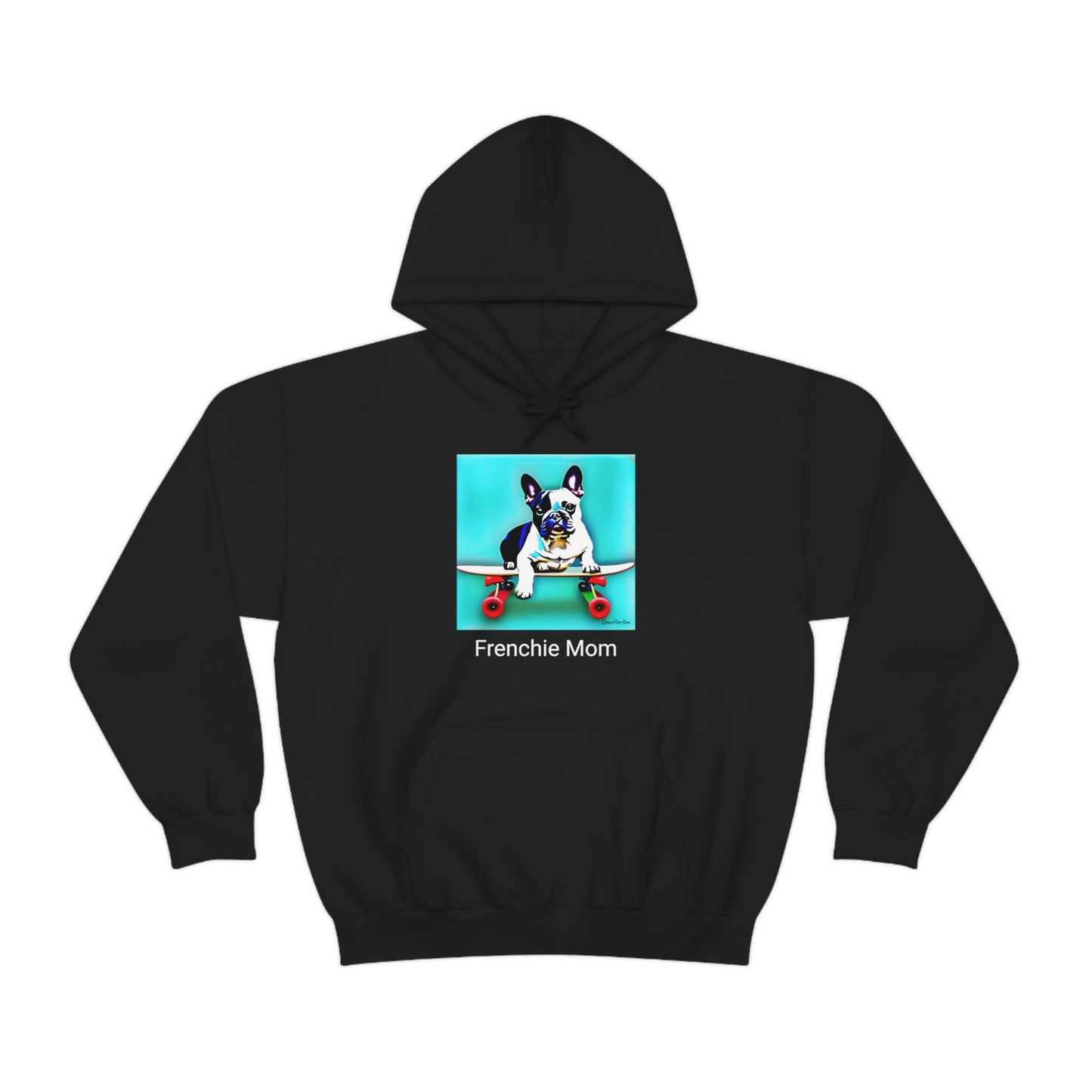 Frenchie on a Skateboard/Frenchie Mom Unisex Heavy Blend™ Hooded Sweatshirt