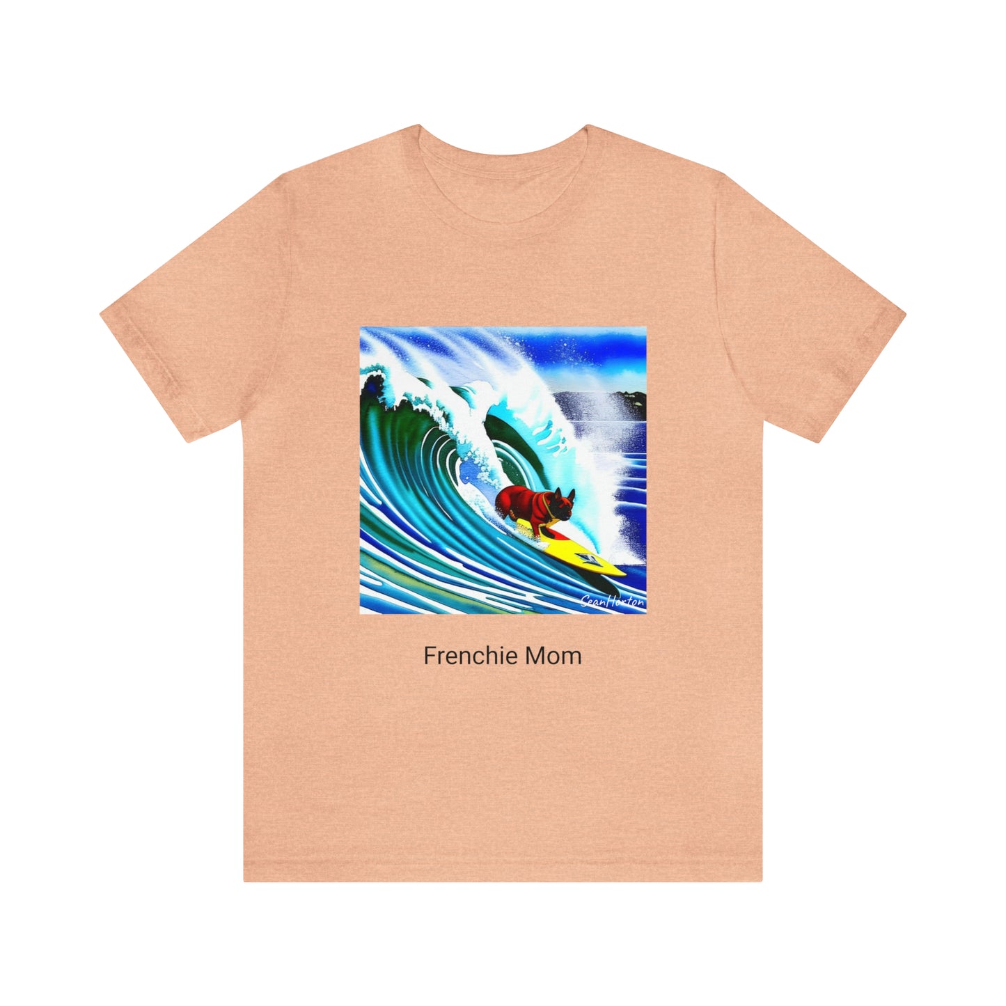 Surfing Frenchie/Frenchie Mom Unisex Jersey Short Sleeve Tee