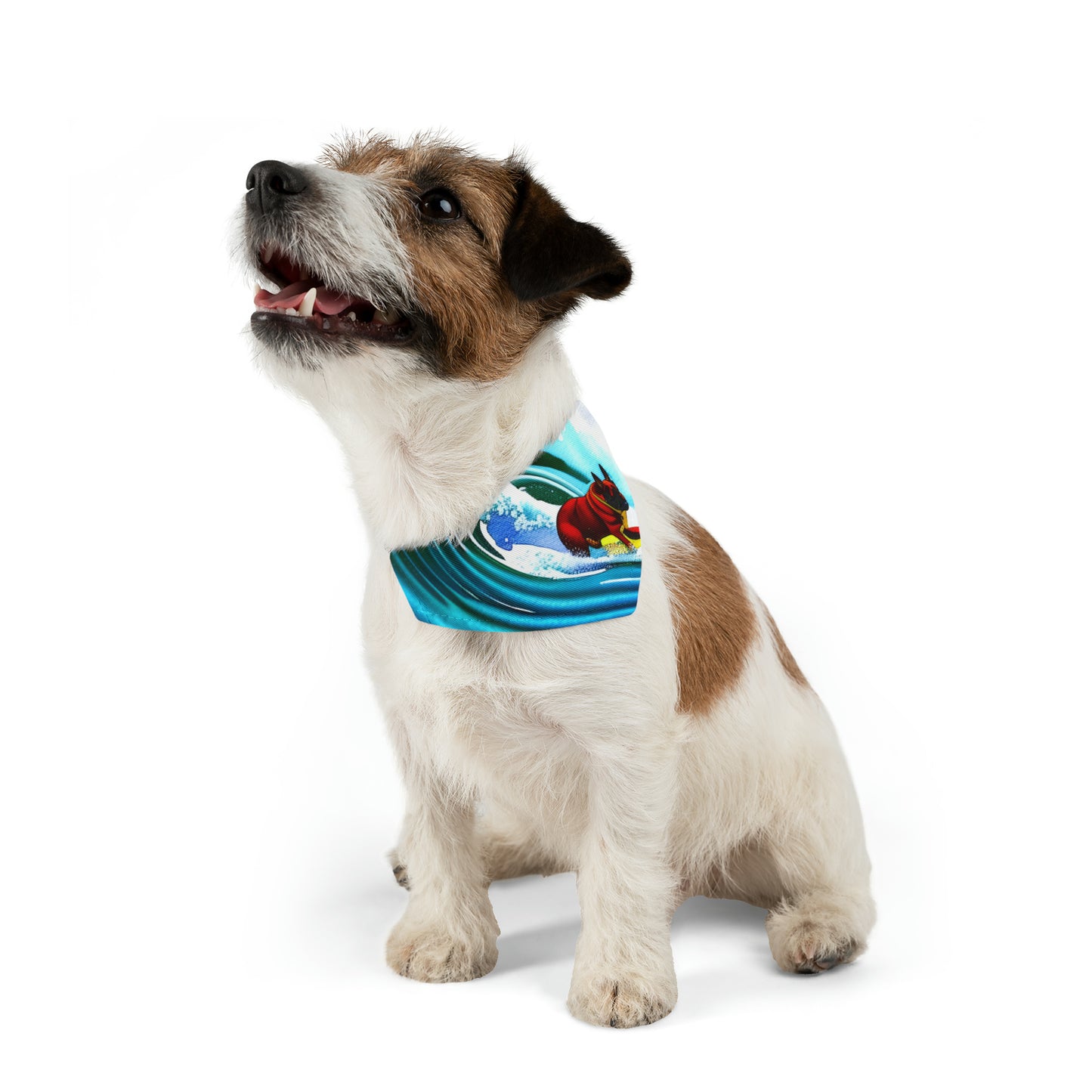 Surfing Frenchie Pet Bandana Collar