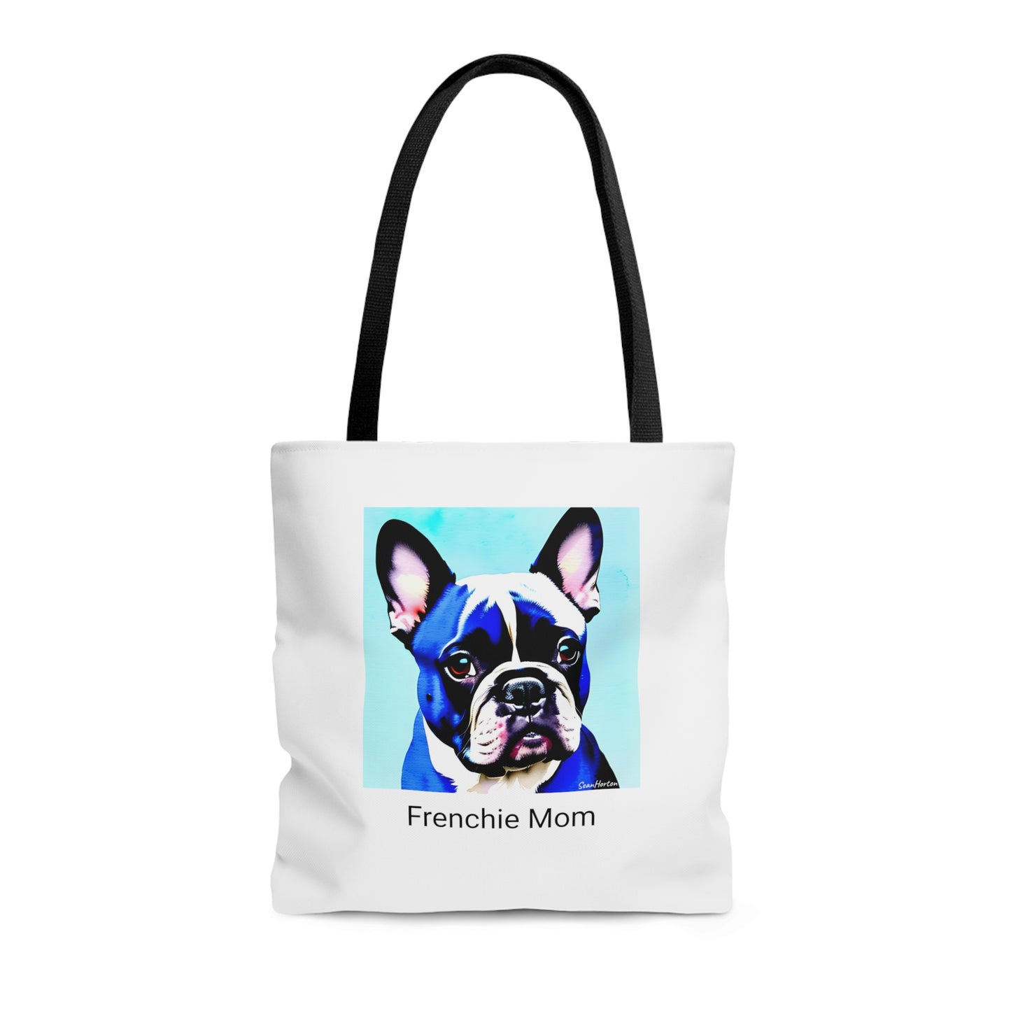 Blue Frenchie/Frenchie Mom Tote Bag (AOP)