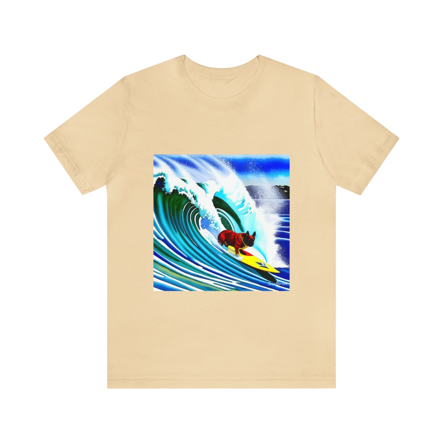 Surfing Frenchie Unisex Jersey Short Sleeve Tee