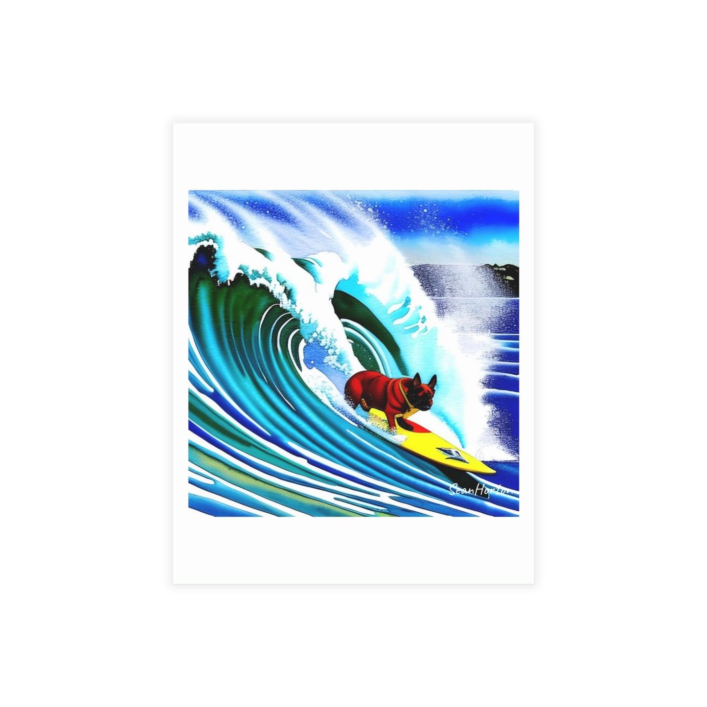 Surfing Frenchie Postcard Bundles (envelopes included)