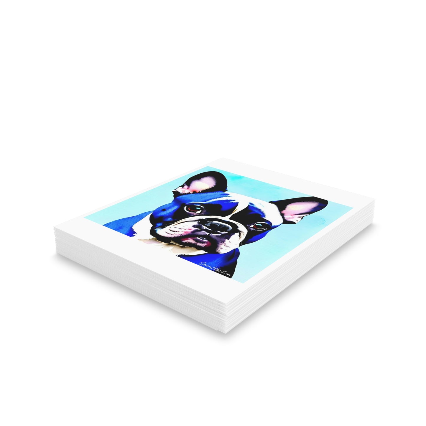 Blue Frenchie Greeting cards (8, 16, and 24 pcs)