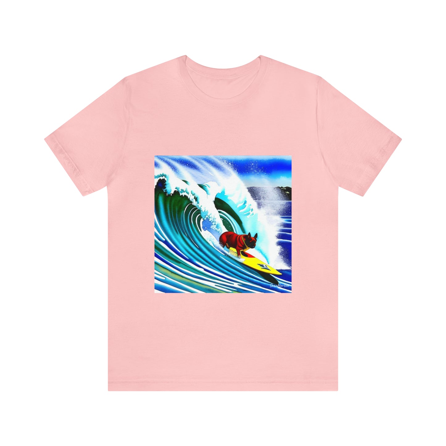 Surfing Frenchie Unisex Jersey Short Sleeve Tee