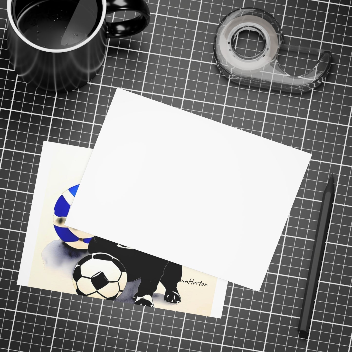 Frenchie with a Soccer Ball Postcard Bundles (envelopes included)