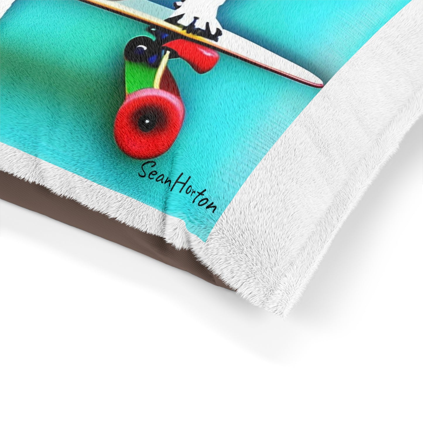 Frenchie on a Skateboard Pet Bed