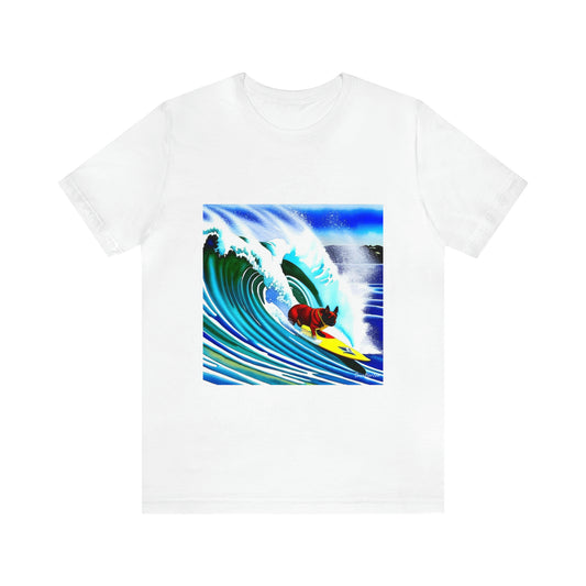 Surfing Frenchie Unisex Jersey Short Sleeve Tee