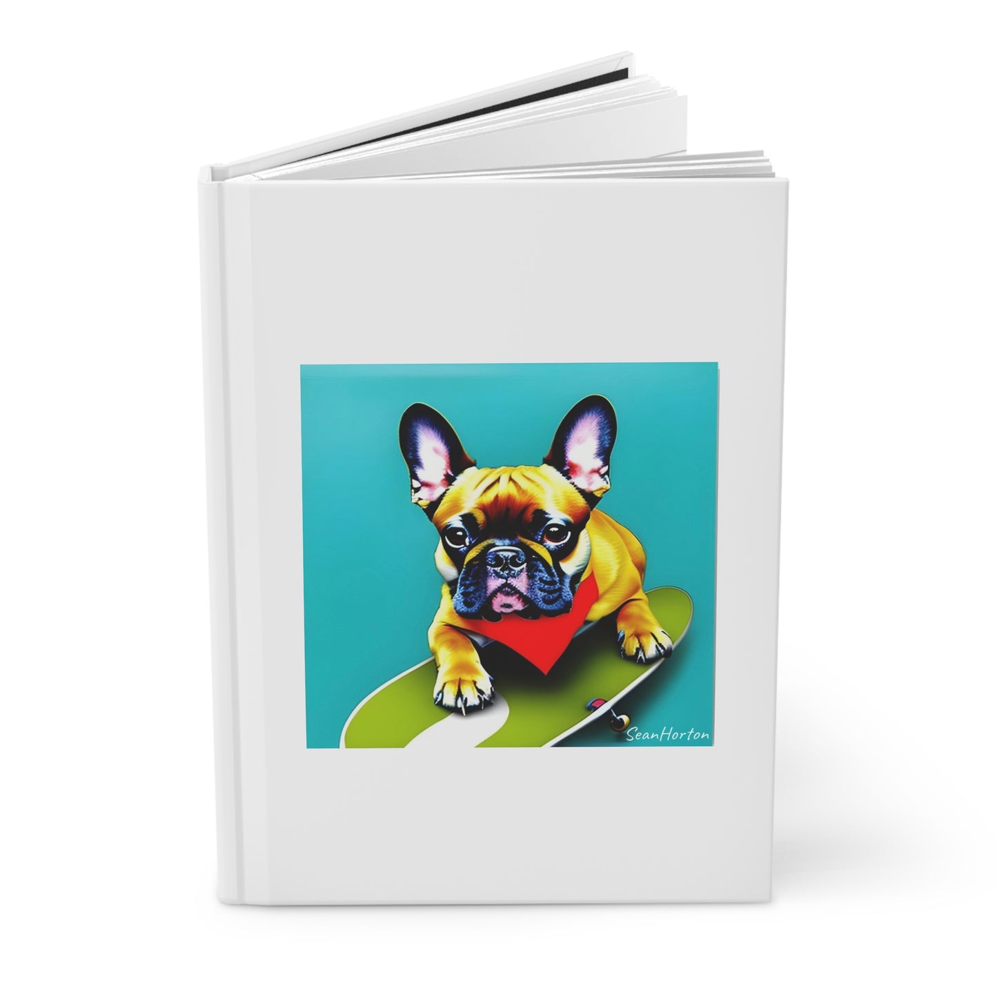 Frenchie on a Skateboard #2 Hardcover Journal Matte