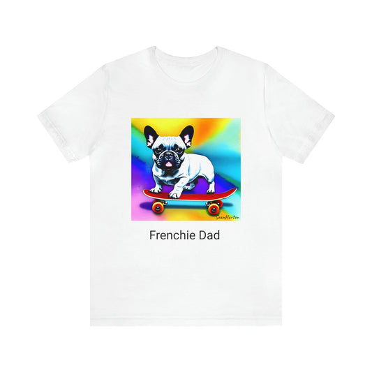 Frenchie on a Skateboard #3 Unisex Jersey Short Sleeve Tee