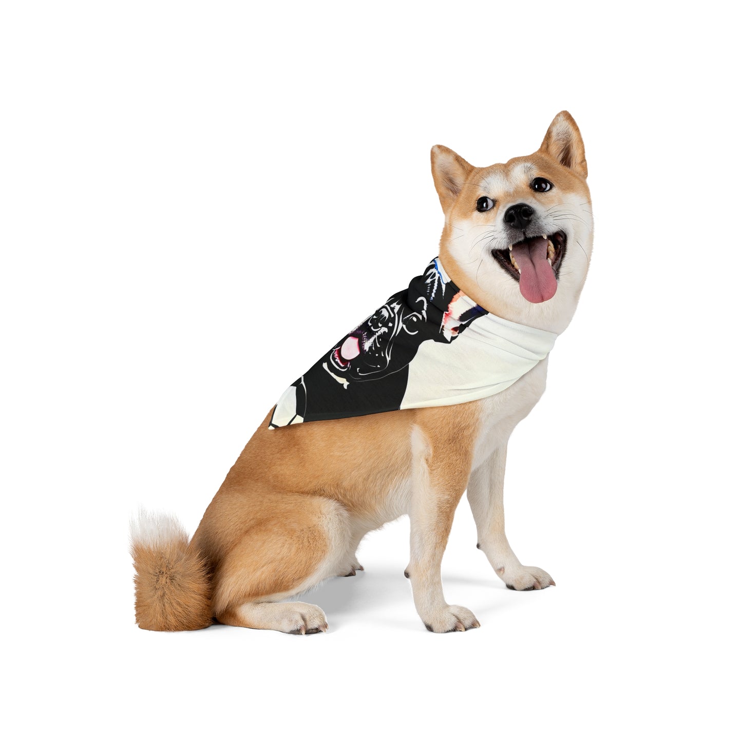Frenchie with a Soccer Ball Pet Bandana #2