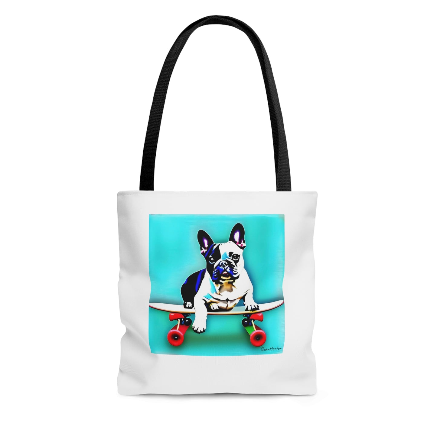 Frenchie on a Skateboard Tote Bag (AOP)