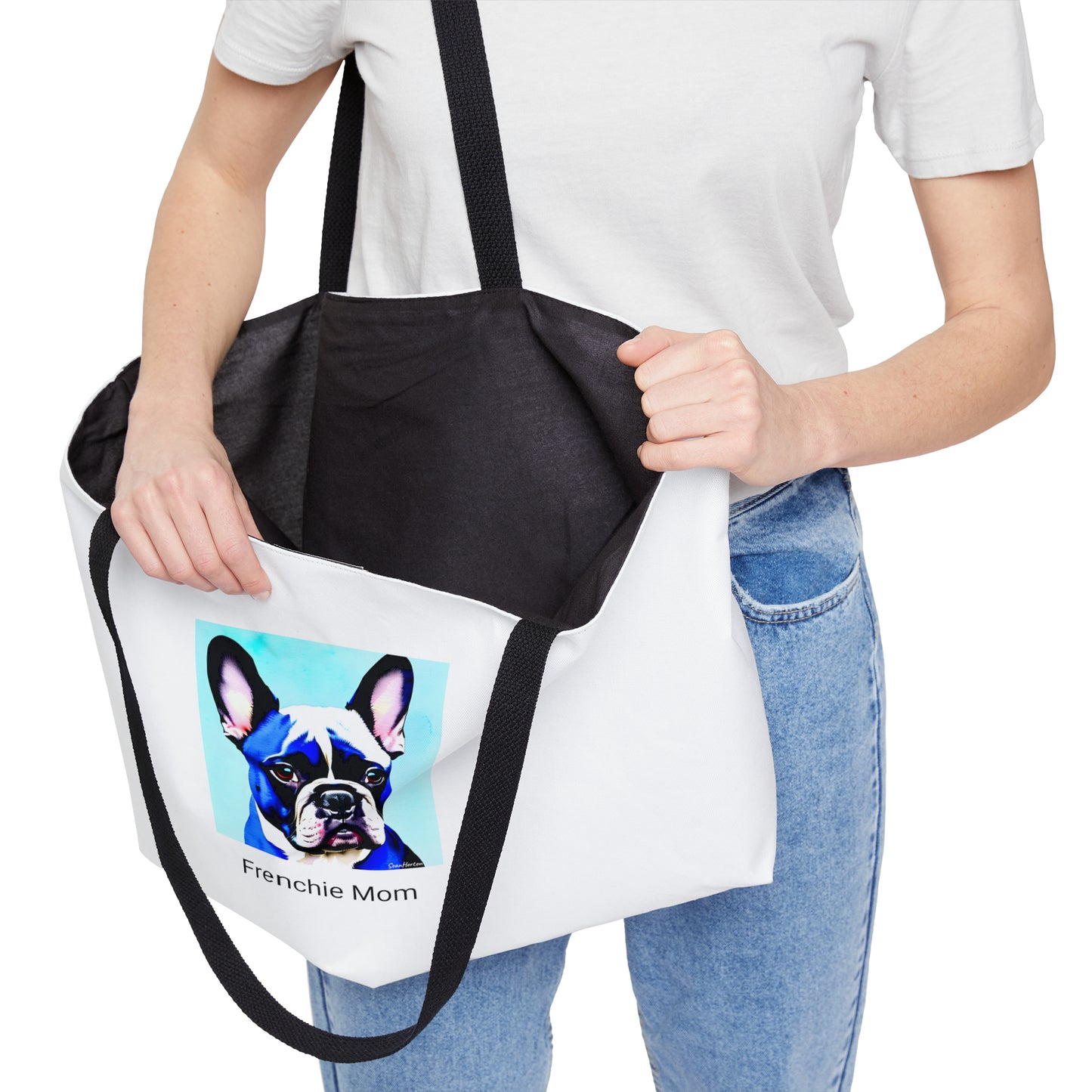 Blue Frenchie/Frenchie Mom Weekender Tote Bag