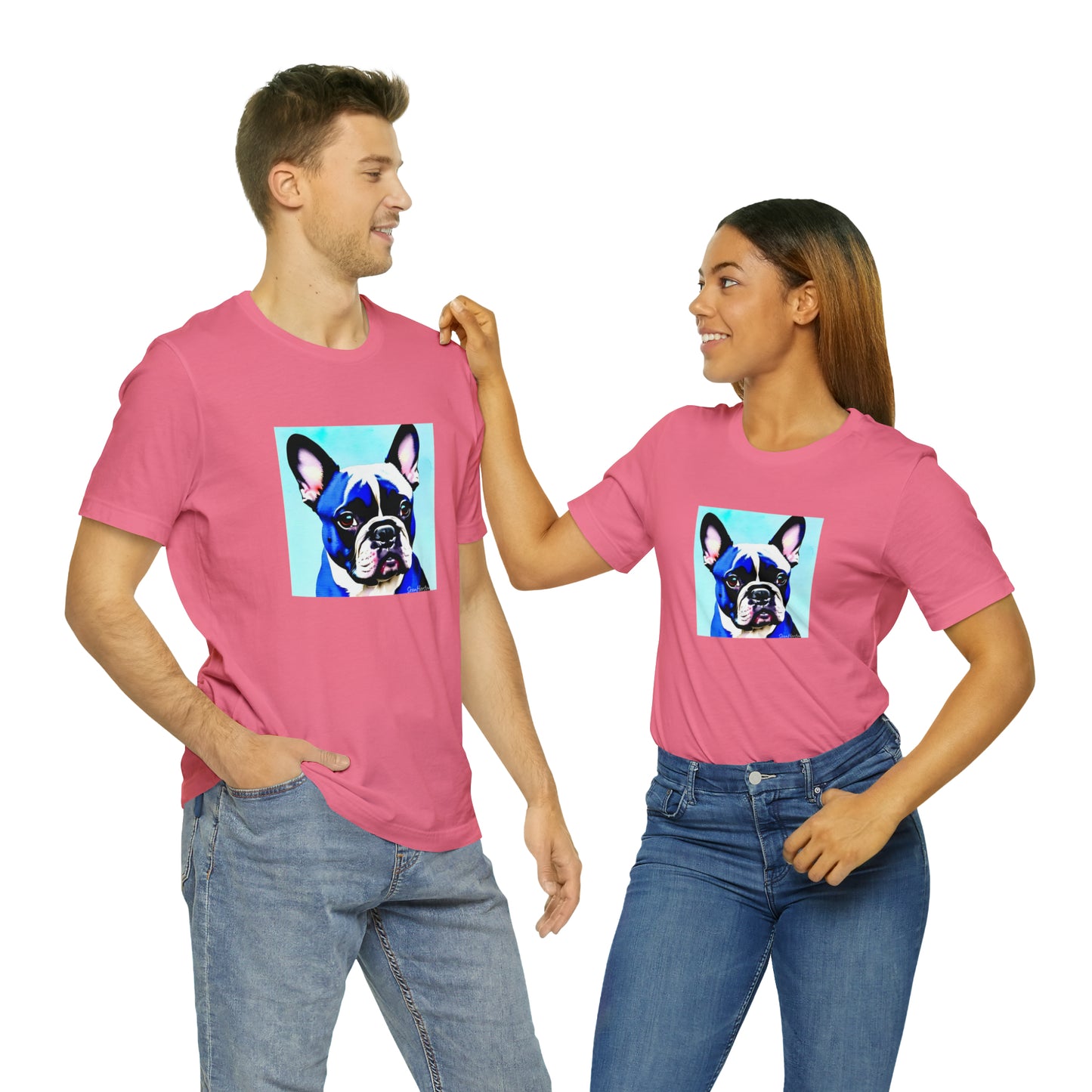 Blue Frenchie Unisex Jersey Short Sleeve Tee