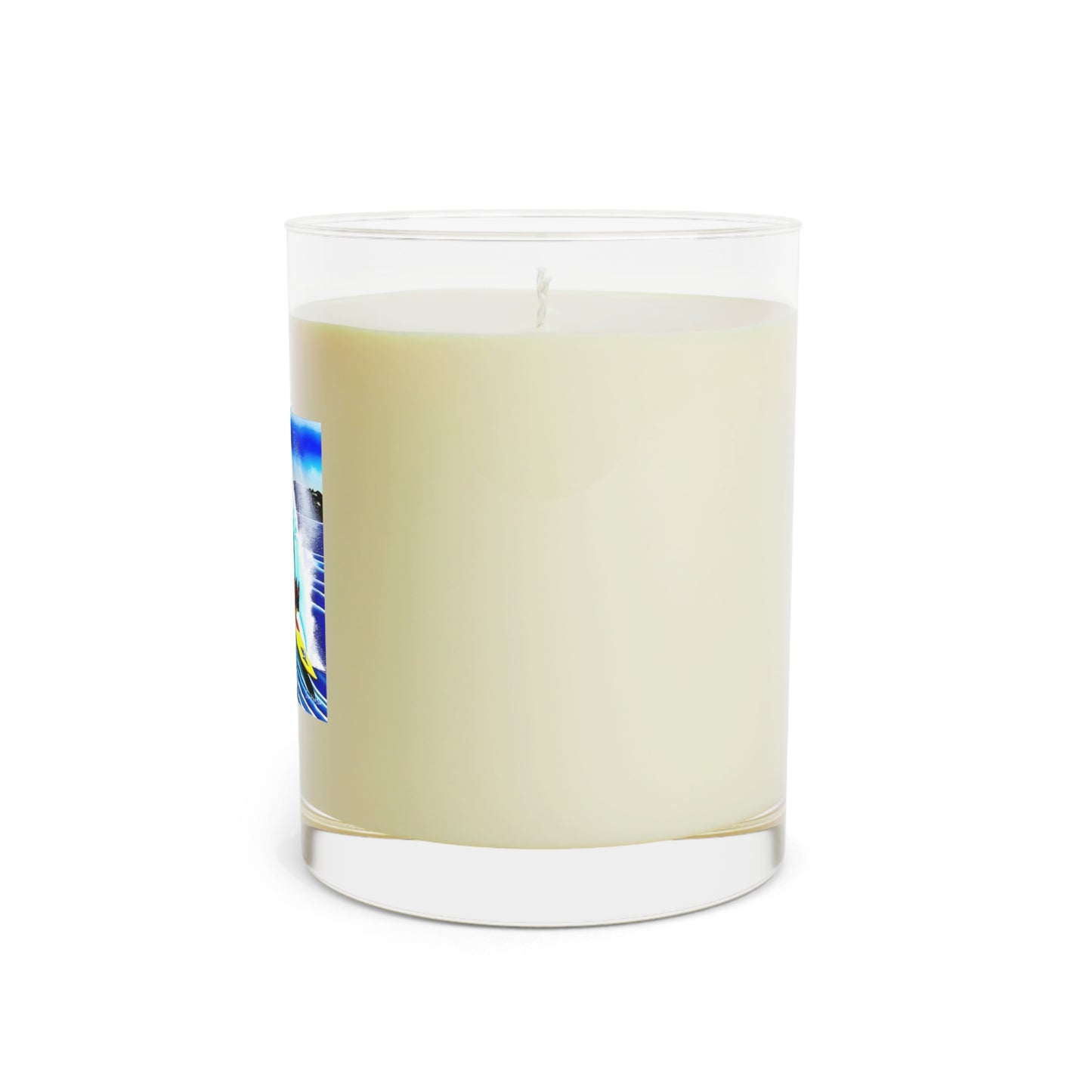 Surfing Frenchie Scented Candle - Full Glass, 11oz