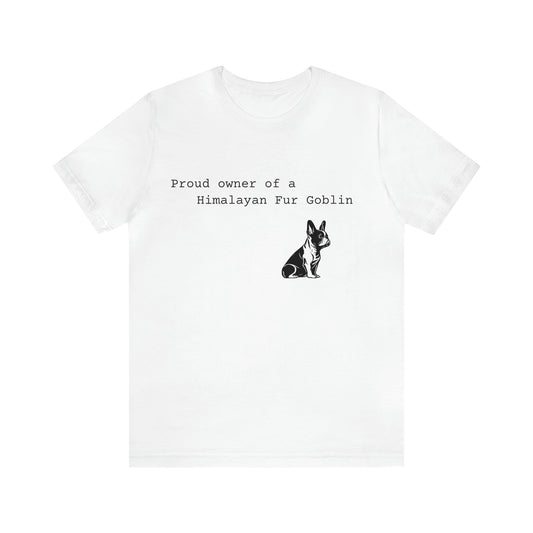 Himalayan Fur Goblin/French Bulldog Unisex Jersey Short Sleeve Tee