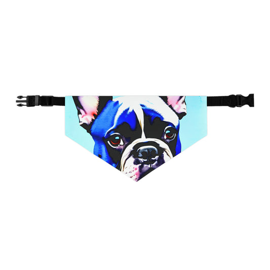 Blue Frenchie Pet Bandana Collar