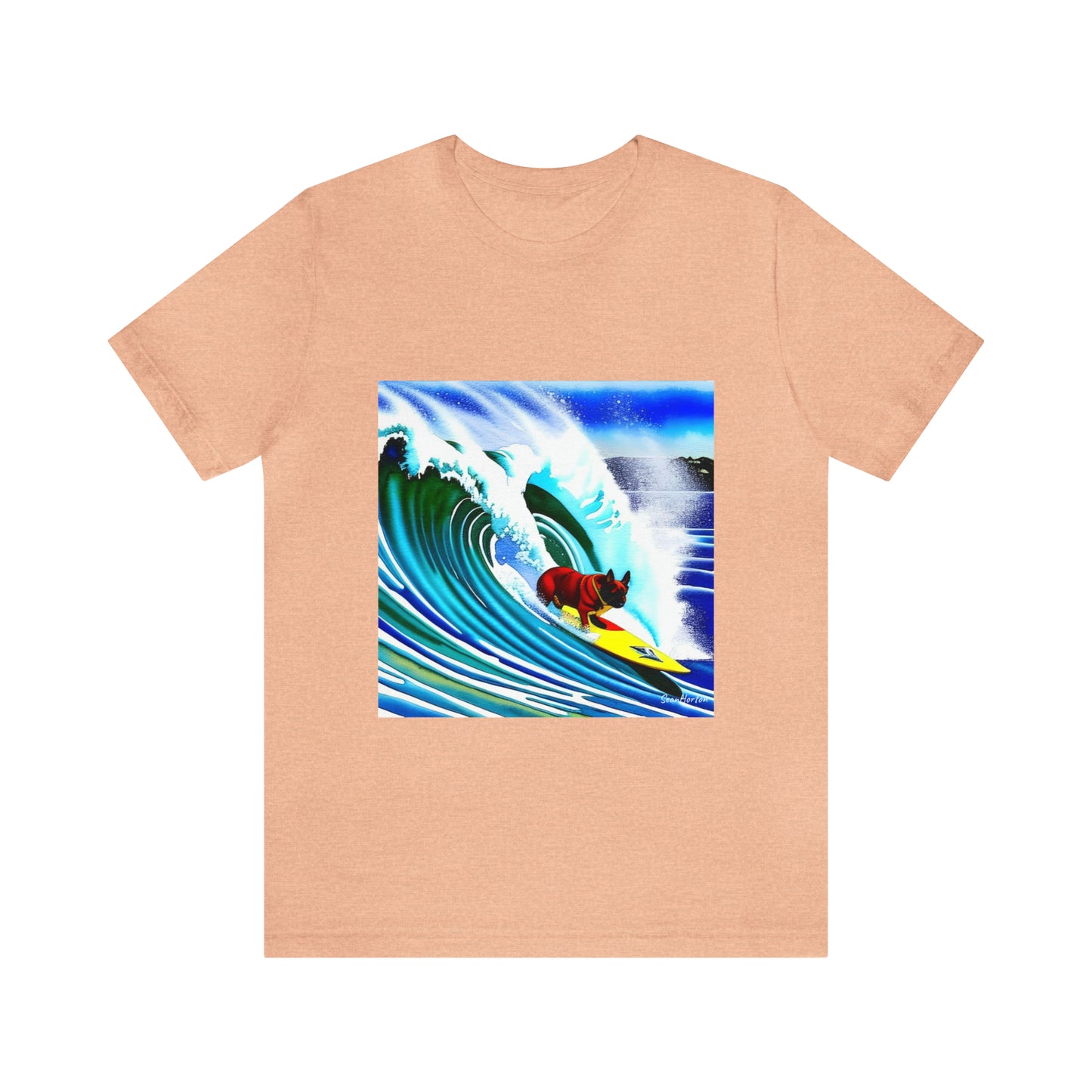 Surfing Frenchie Unisex Jersey Short Sleeve Tee