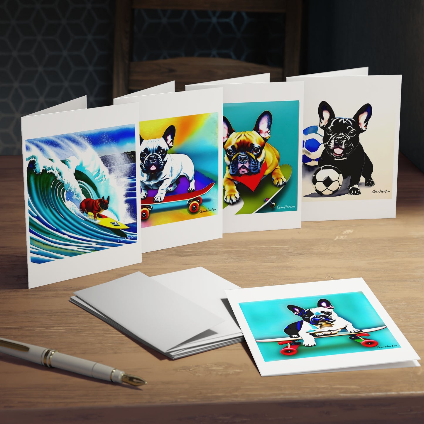 Frenchie Multi-Design Greeting Cards (5-Pack)
